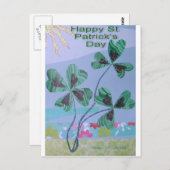 Kleeblatt Collage Postkarte (Vorne/Hinten)