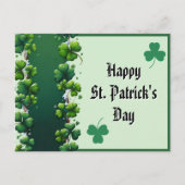 Kleeblatt Column St. Patrick's Day Postkarte (Vorderseite)