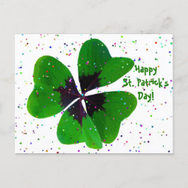 Kleeblatt Confetti St. Patrick's Day Postcard Postkarte