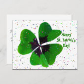 Kleeblatt Confetti St. Patrick's Day Postcard Postkarte (Vorne/Hinten)