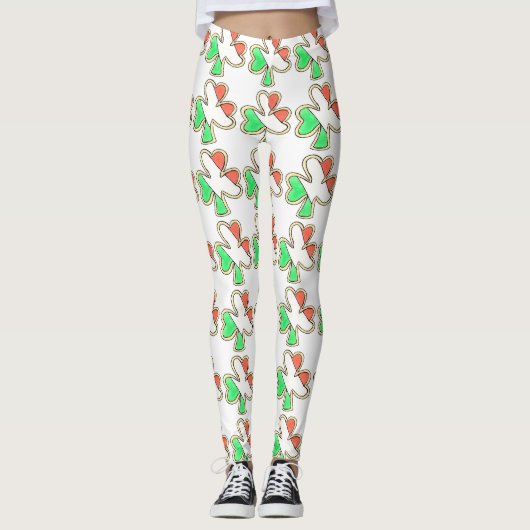Kleeblatt Cookie St. Patrick's Leggings (Vorderseite)
