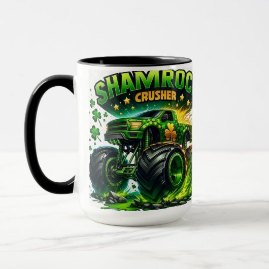 "Kleeblatt Crusher: Bold Design with Celtic Edge" Tasse (Links)