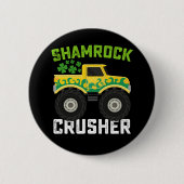 Kleeblatt Crusher Monster Truck St Patrick's Day Button (Vorderseite)