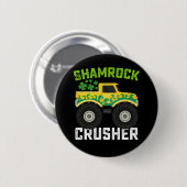 Kleeblatt Crusher Monster Truck St Patrick's Day Button (Vorne & Hinten)