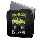 Kleeblatt Crusher Monster Truck St Patrick's Day Laptopschutzhülle (Vorderseite Links)