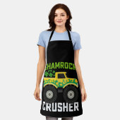 Kleeblatt Crusher Monster Truck St Patrick's Day Schürze (Getragen)