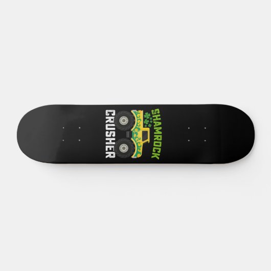 Kleeblatt Crusher Monster Truck St Patrick's Day Skateboard (Horizontal)