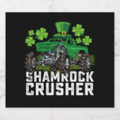 Kleeblatt Crusher St Patricks Day Monster Truck Bierflaschenetikett (Einzelnes Label)