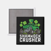 Kleeblatt Crusher St Patricks Day Monster Truck Magnet (Vorderseite/Rückseite)