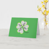 Kleeblatt Custom Foto St Patricks Day Karte (Gelbe Blume)