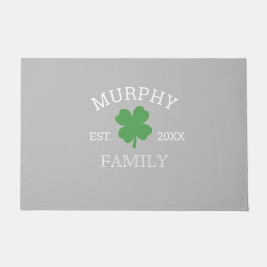 Kleeblatt Custom Irish Family Doormat Fußmatte (Vorderseite)