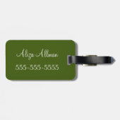 Kleeblatt-Damast Gepäckanhänger (Rückseite horizontal)