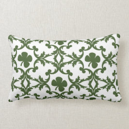 Kleeblatt-Damast Lendenkissen