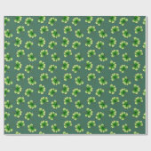 Kleeblatt Dark Green St Patrick's Day Geschenkpapier (Flach)