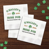 Kleeblatt deinen Namen Slogan Jahr Est. Irish Pub Serviette