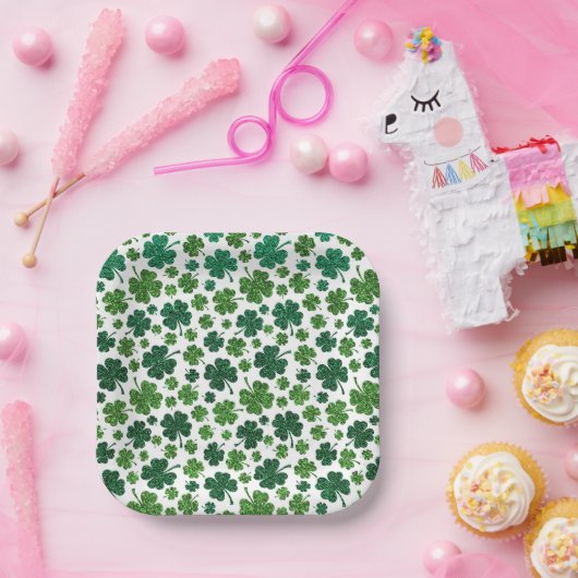 Kleeblatt Delight Pattern Pappteller (Party)