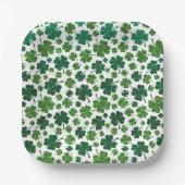 Kleeblatt Delight Pattern Pappteller (Vorderseite)