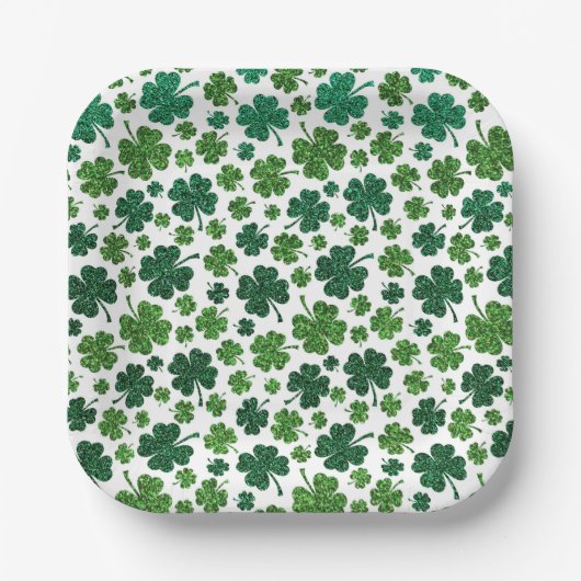 Kleeblatt Delight Pattern Pappteller (Vorderseite)