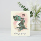 Kleeblatt der irischen Flagge Postkarte (Stehend Vorderseite)