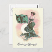 Kleeblatt der irischen Flagge Postkarte (Vorne/Hinten)