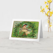 Kleeblatt der irischen Grußkarte Karte (Gelbe Blume)