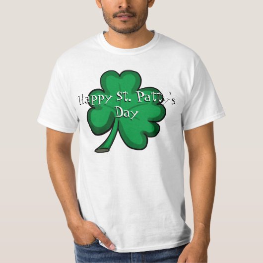 Kleeblatt des einfachen Saint Pattys Day T-Shirt (Vorderseite)