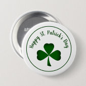 Kleeblatt des St. Patrick's Day Button (Vorne & Hinten)
