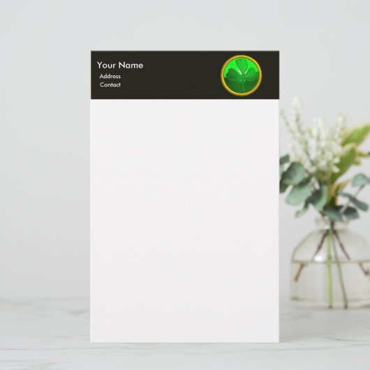 Kleeblatt-Detail aus SAINT PATRICK'S CELTIC HERART Briefpapier (Stehend Vorderseite)