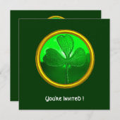 Kleeblatt-Detail aus SAINT PATRICK'S CELTIC HERART Einladung (Vorne/Hinten)