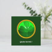 Kleeblatt-Detail aus SAINT PATRICK'S CELTIC HERART Einladung (Stehend Vorderseite)