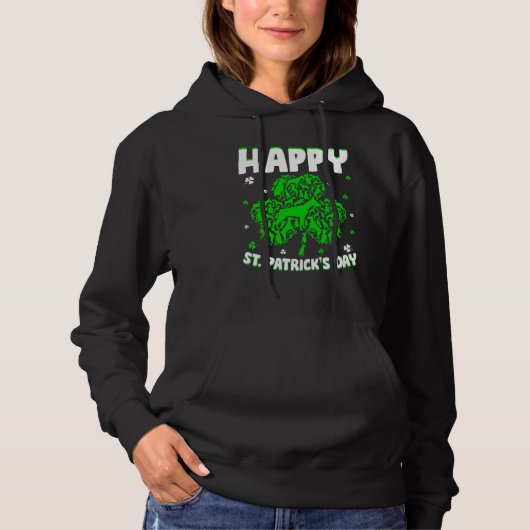 Kleeblatt Doberman Dog St Patrick S Day Irish Cost Hoodie (Vorderseite)