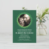 Kleeblatt Double Porthole St Patricks Day Party Einladung (Stehend Vorderseite)