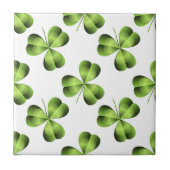 Kleeblatt drei leaf Clover Graphic Fliese (Vorderseite)
