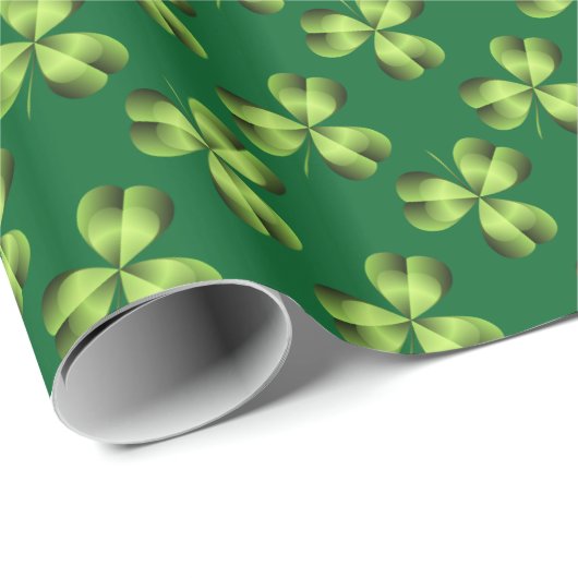 Kleeblatt drei leaf Clover Graphic Geschenkpapier (Rolleneckpunkt)