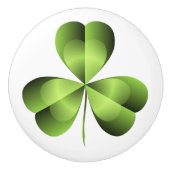 Kleeblatt drei leaf Clover Graphic Keramikknauf (Vorderseite)