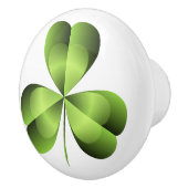 Kleeblatt drei leaf Clover Graphic Keramikknauf (Rechts)