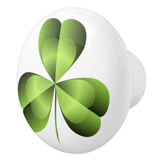 Kleeblatt drei leaf Clover Graphic Keramikknauf (Rechts)