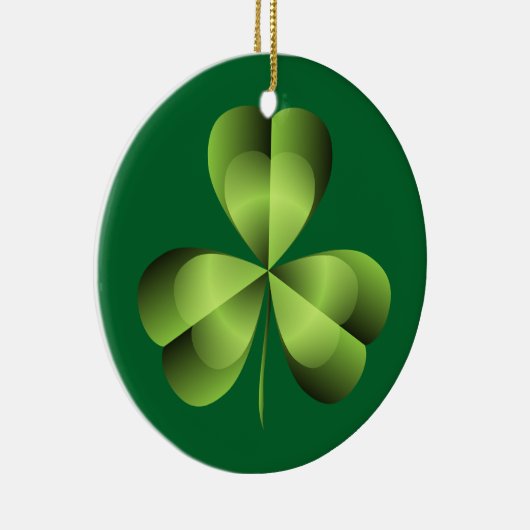 Kleeblatt drei leaf Clover Graphic Keramikornament (Rechts)