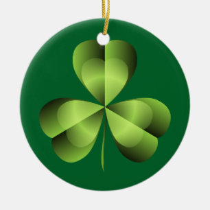 Kleeblatt drei leaf Clover Graphic Keramikornament