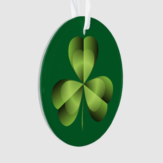 Kleeblatt drei leaf Clover Graphic Ornament (Vorderseite)