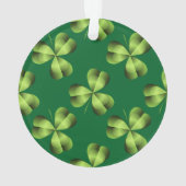 Kleeblatt drei leaf Clover Graphic Ornament (Rückseite)