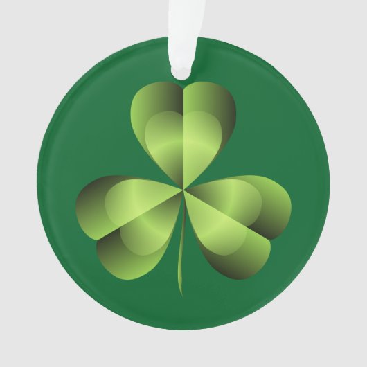 Kleeblatt drei leaf Clover Graphic Ornament (Vorderseite)