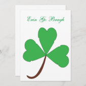 Kleeblatt Einladung (Vorne/Hinten)