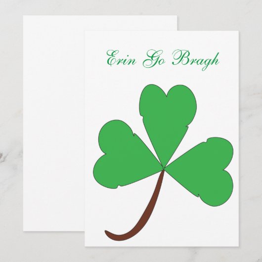 Kleeblatt Einladung (Vorne/Hinten)