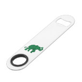 Kleeblatt-Elefant- Speed Flaschenöffner (Rückseite Schrägansicht)