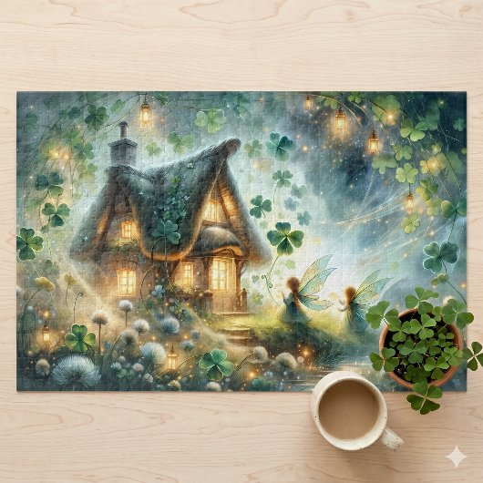 Kleeblatt-Feenglashütte-Glow Puzzle