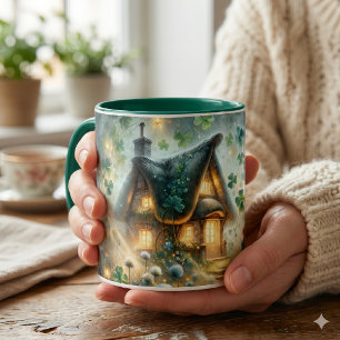 Kleeblatt-Feenglühhütte Tasse