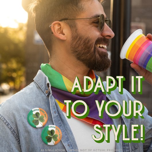 Kleeblatt/Flag Irland Happy St. Patrick’s Day! Button