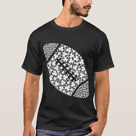 Kleeblatt Football Ball St Patrick's Day Irish Men T-Shirt (Vorderseite)