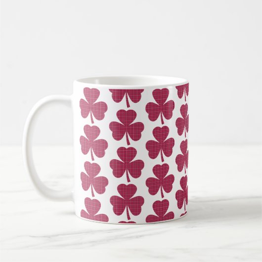 Kleeblatt-Form Karo Rot Kaffeetasse (Links)